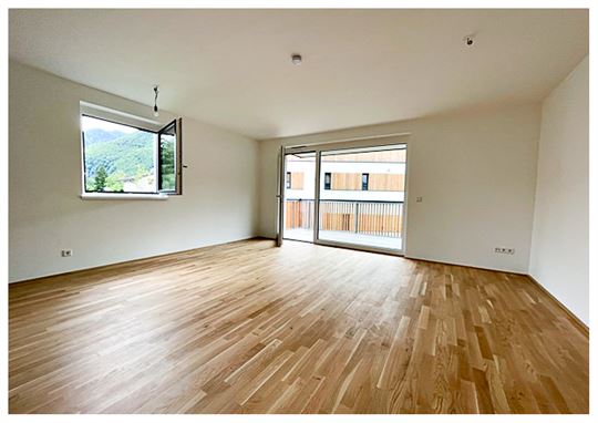 großes Wohnzimmer mit Wohnküche