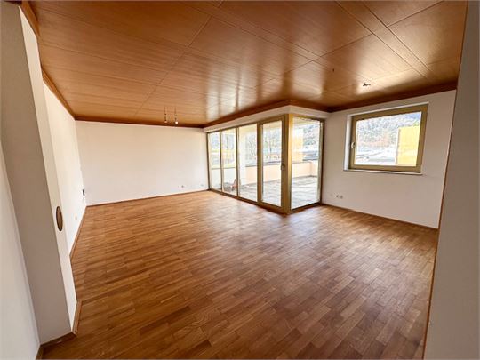 Wohnzimmer mit Kaminanschluß und Dachterrasse