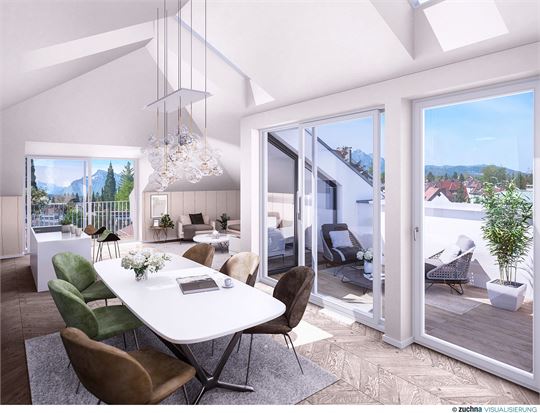 Ersbezug! traumhafte luxeriöse 4 Zimmer Dachterrassenwohnung in der Riedenburg Salzburg Stadt