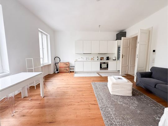 Wohnzimmer mit neuer Wohnküche