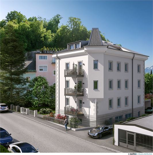Wohntraum! Exklusive 2 Zimmer Stadtwohnung mit großen Balkon in einer Jahrhunderwendevilla 